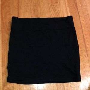 Black rubbed pencil skirt